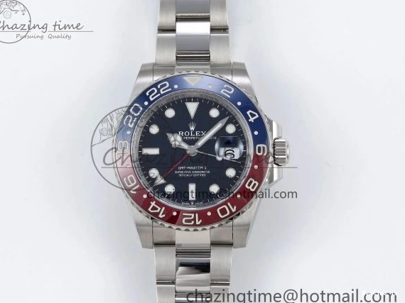 0108 Functional GMT-Master II 126719 BLRO Blue Red Ceramic C+SF Best Edition Blue Dial on Bracelet VR3285 CHS 1629